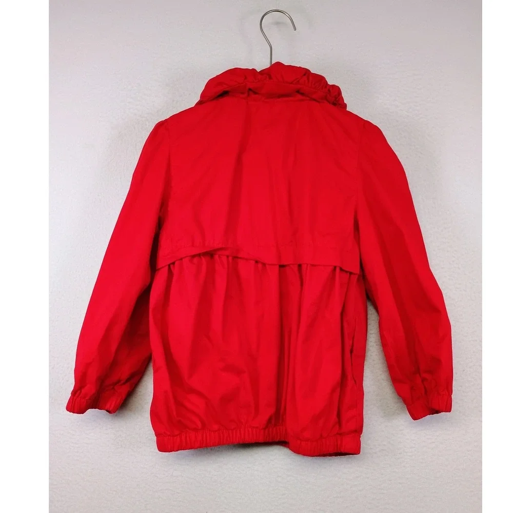 Coquette‎ Balletcore Old Navy Kids 5T Red Ruffle Collar Puff Sleeve Windbreaker